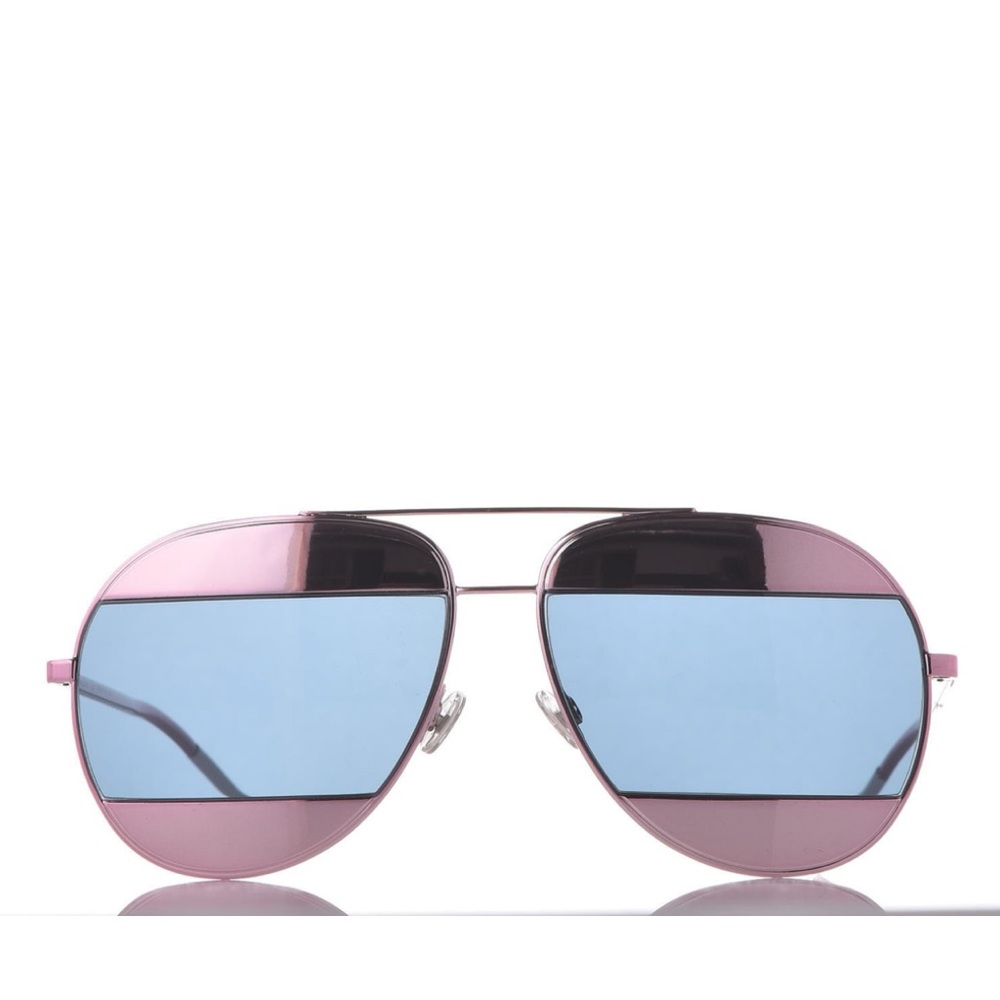 🔥🔥NWT The Funky Aviator Dior Split Blue And Pink Mirror 59MM Sunglasses - Picture 6 of 16